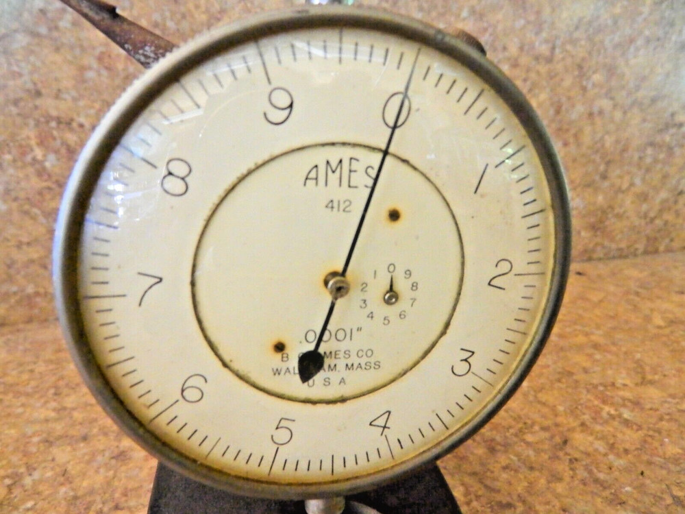 AMES Comparator Stand with .0001 Indicator 421 6-3/4" Deep Throat