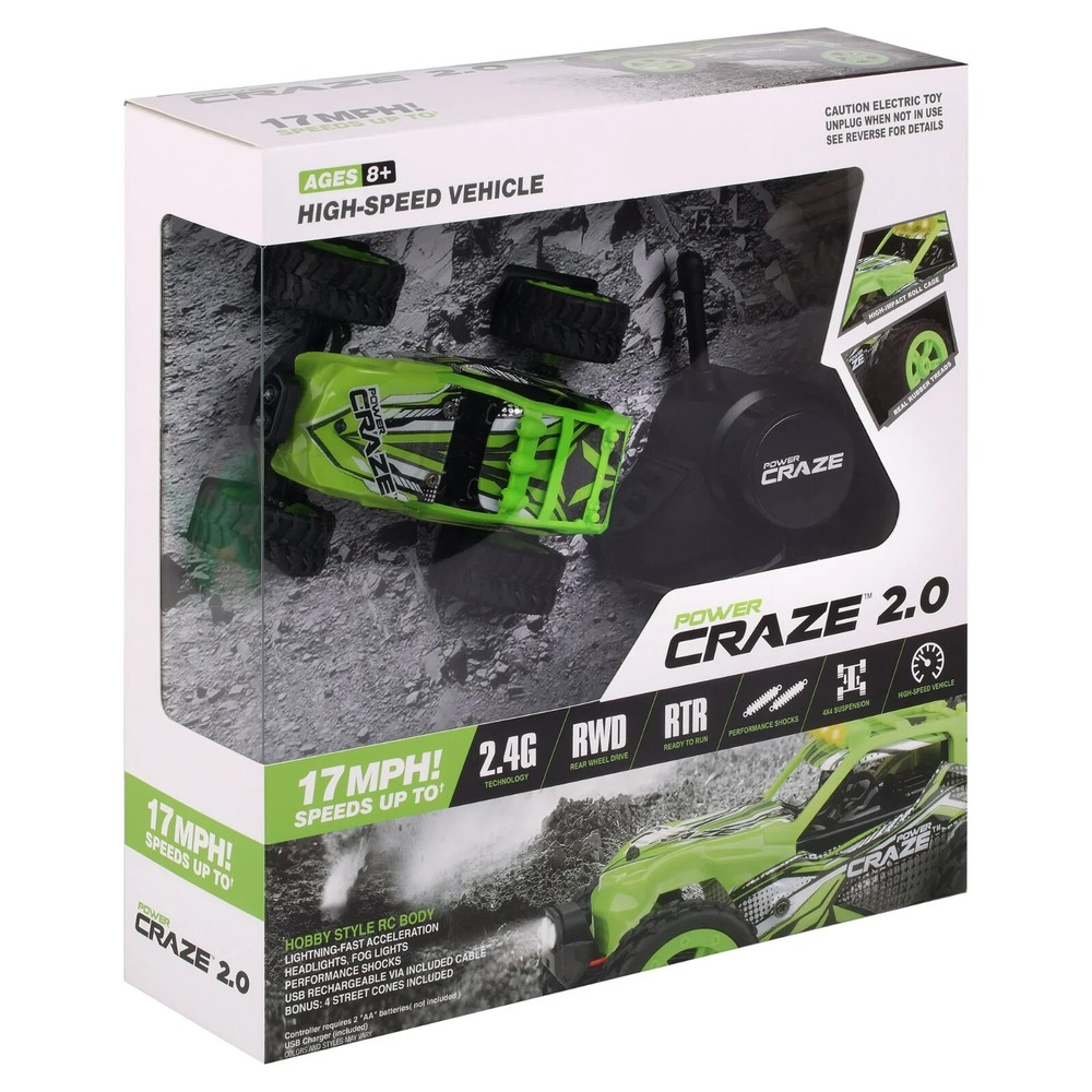 POWER CRAZE 2.0 HIGH SPEED BUGGY, GREEN *DISTRESSED PKG