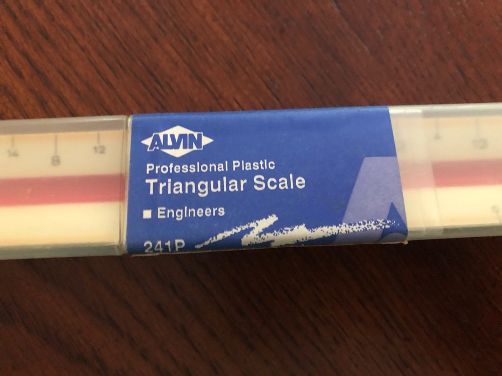 Pre-Owned Alvin 241P Professional Triangular Engineer Scale Plastic Germany