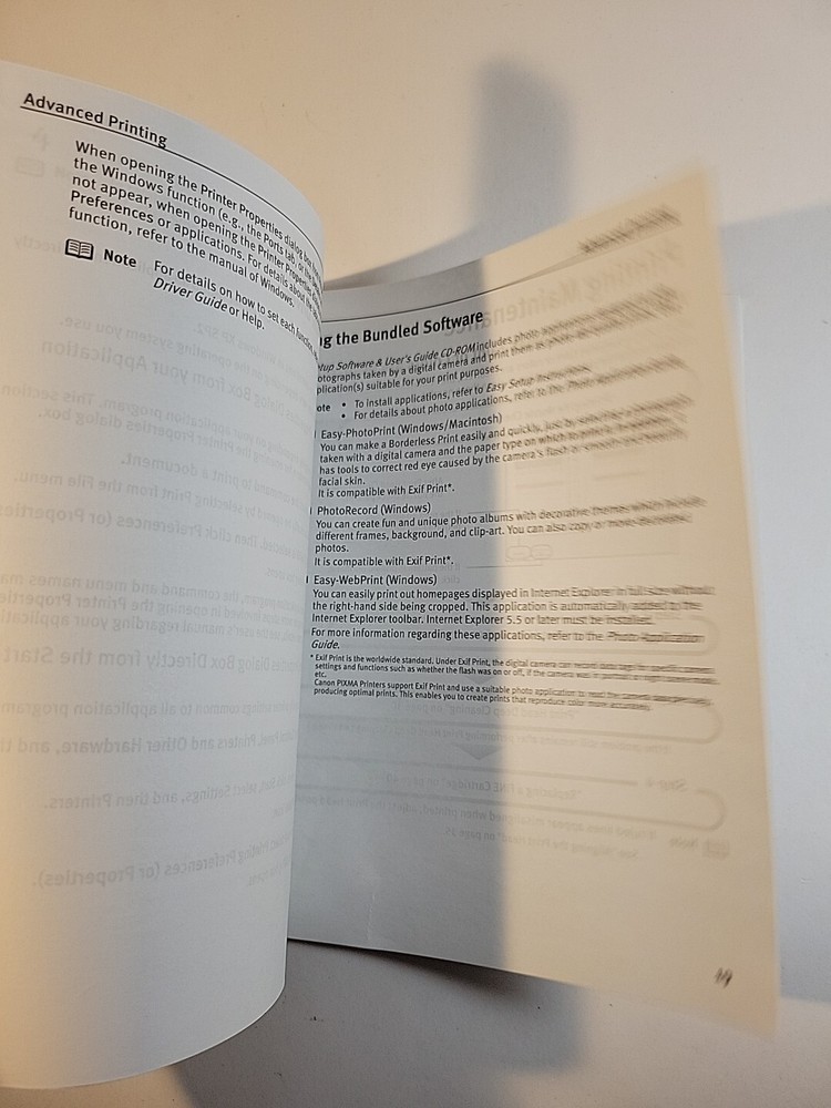 Canon Pixma iP 1600 Quick Start Guide