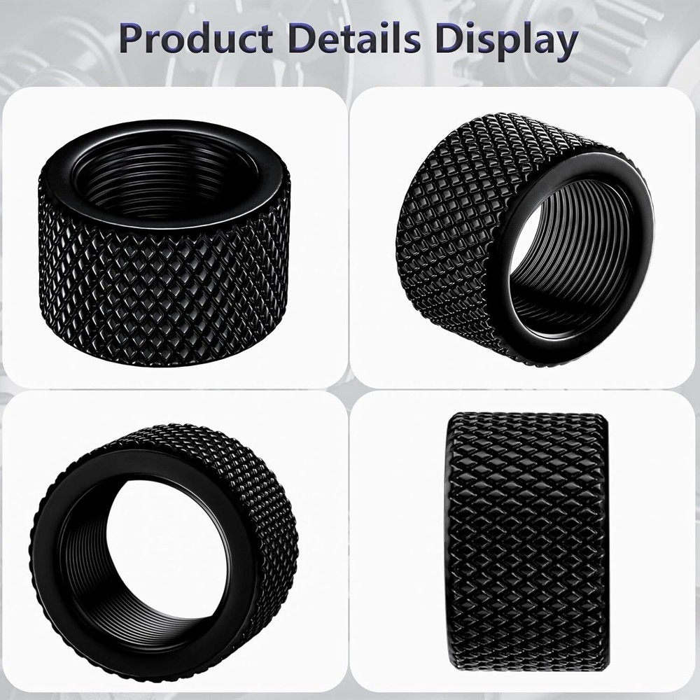 2 Pack Thread Protector 5/8X24 Steel Thread Adapters (Black)