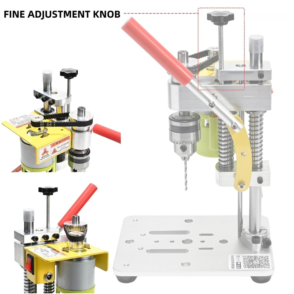 Electric Mini Benchtop Drill Press, 7 Speed Drilling Machine, Portable Tablet...
