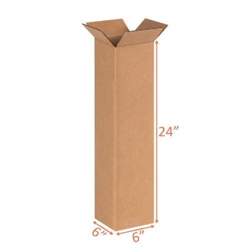 6x6x24 Shipping and Packing Box (2 Pack)