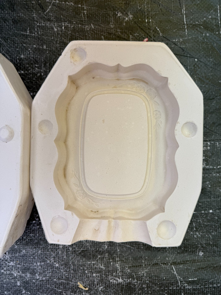 VINTAGE DUNCAN CERAMIC MOLD #DM-789 FLOWER FRAME