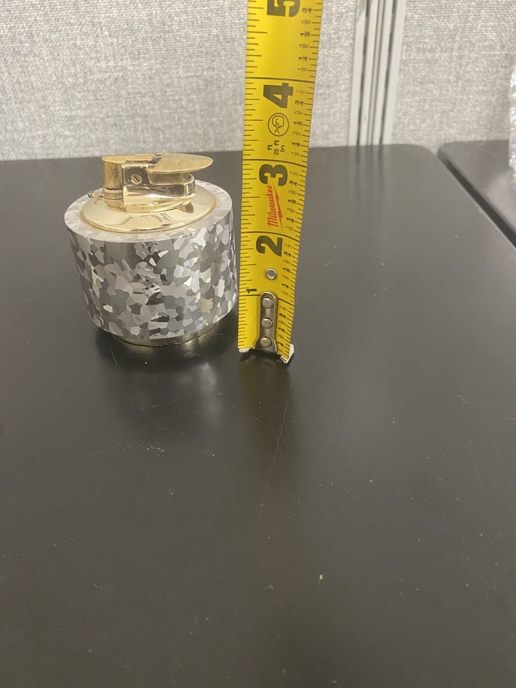 Ronson Varaflame Luralite Gold Silver Table Lighter NOT Tested