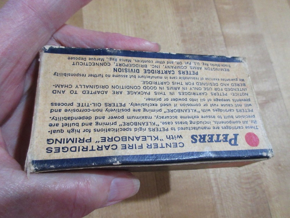 Empty Ammo Box Peters Kleanbore 32 S & W (w15) # 30
