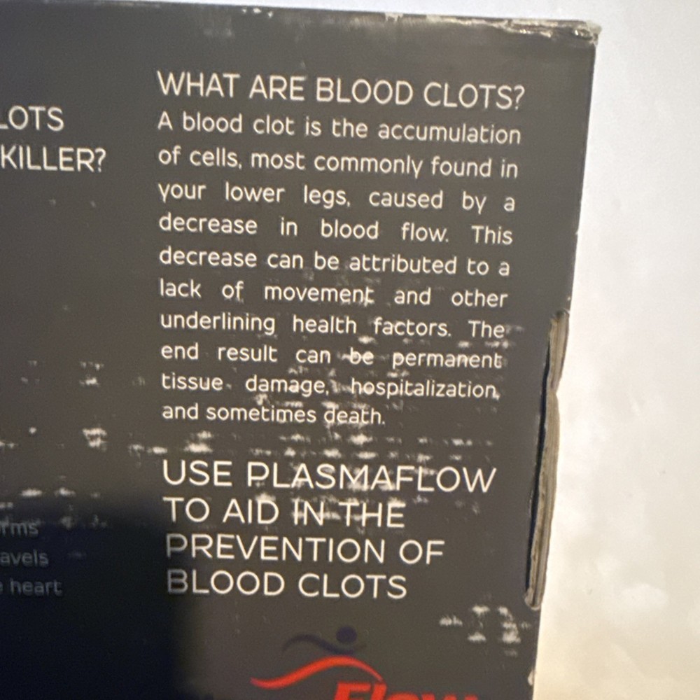 Plasma Flow Thrombosis DVT Prevention w/ Charger Leg Compression