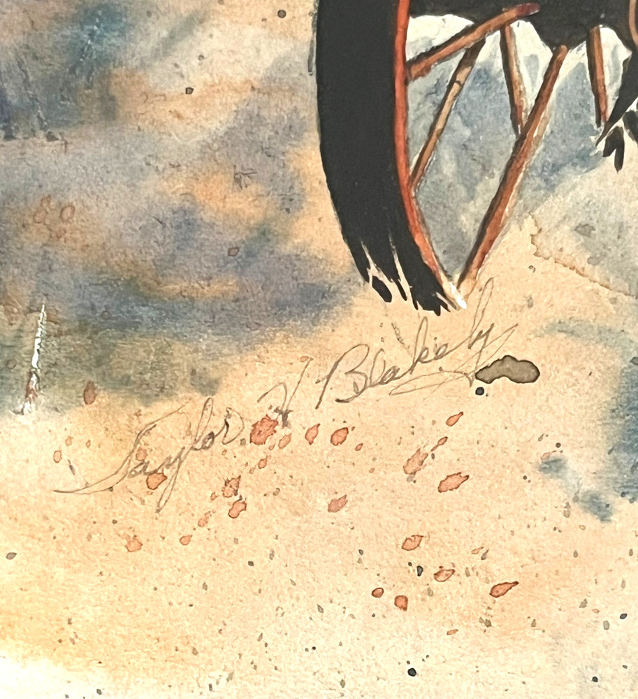 Original Watercolor By Taylor H Blakely Signed