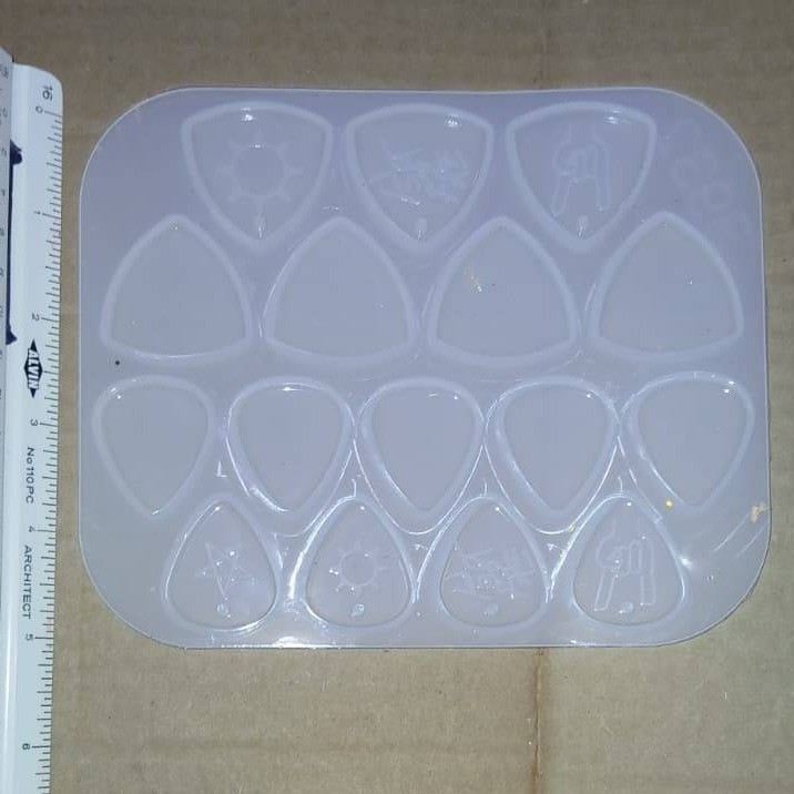 Silicone Resin Mold Bundle Guitar Picks Dagger Starburst Cylinders 6pc Set