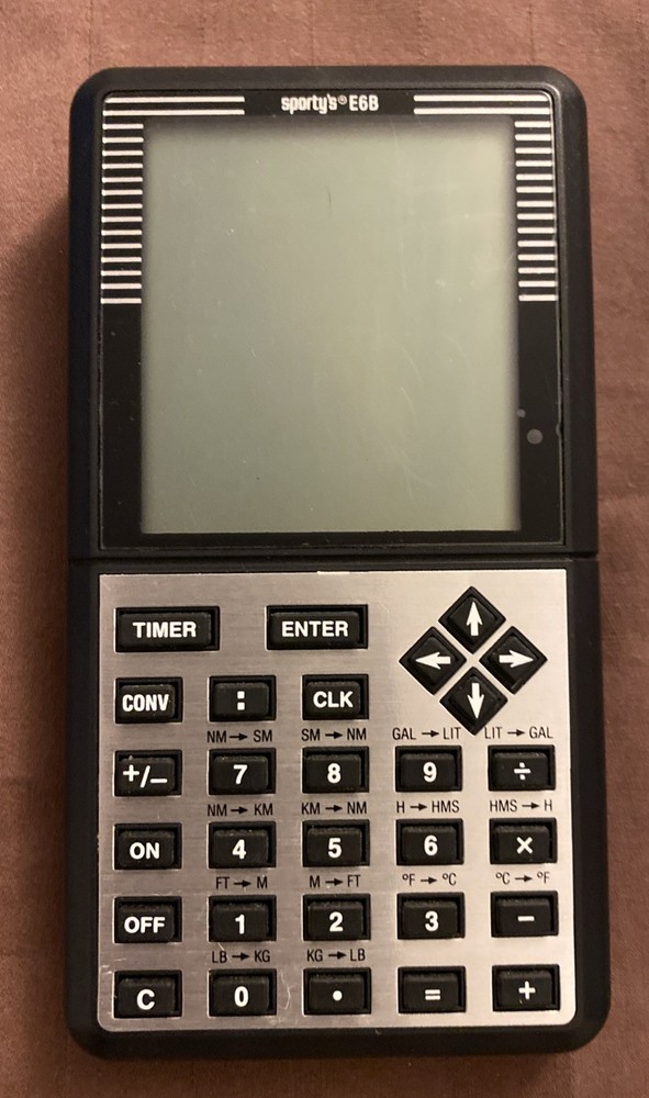 Sporty’s E6B Electronic Flight Computer PARTS ONLY No Power