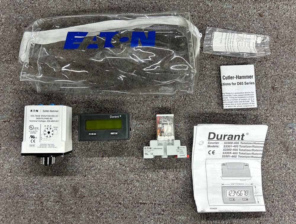 Eaton Durant 53300405 Totalizer Rate Meter, 8-Digit, LCD Display, Nice KIT