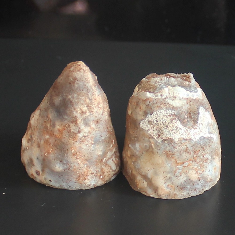 Pair gemstone crystal drusy druzy agate piece 34mm