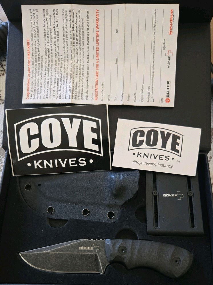 Boker Plus Bill Coye ForeRunner Tactical Fixed Blade Knife