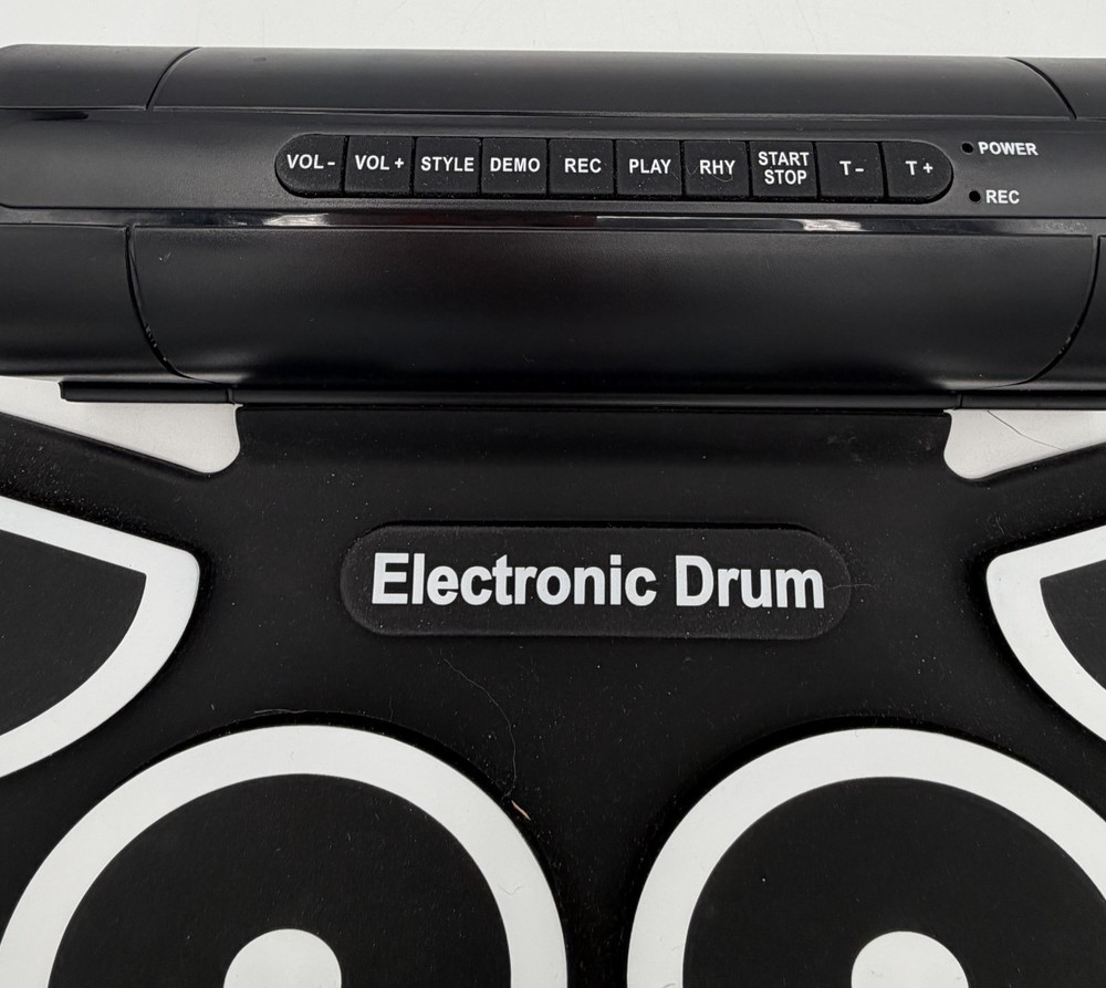 Electronic Drum Set 9 Pads Drum Practice Pad Kit Roll-Up Electric Drum Set READ