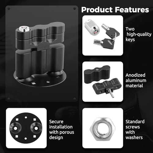 2 PCS RX-LOX-PM Pack Mount Lock 2 Pack with Same Keys , Locking Pack Mount for