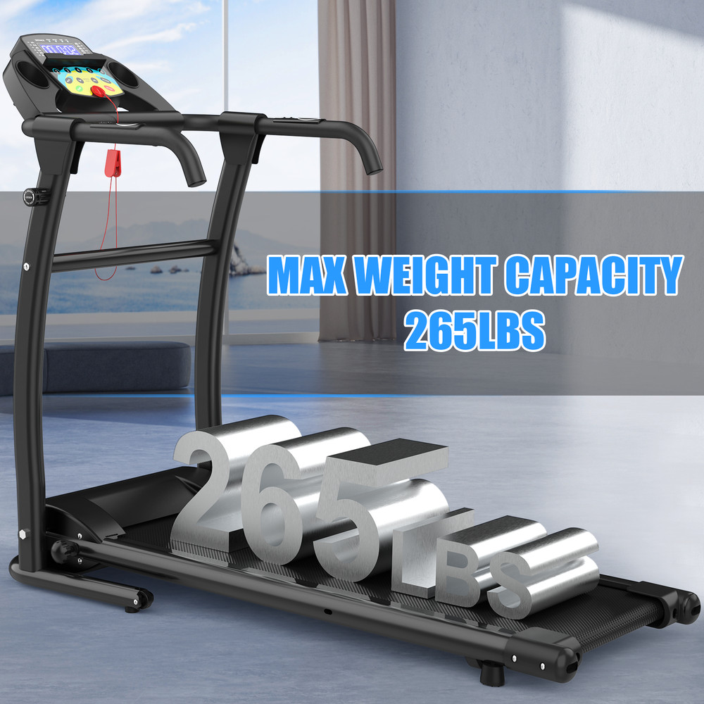 2.5HP Foldable Treadmill for Home Quiet Folding Running Jogging Machine, 265 LBS