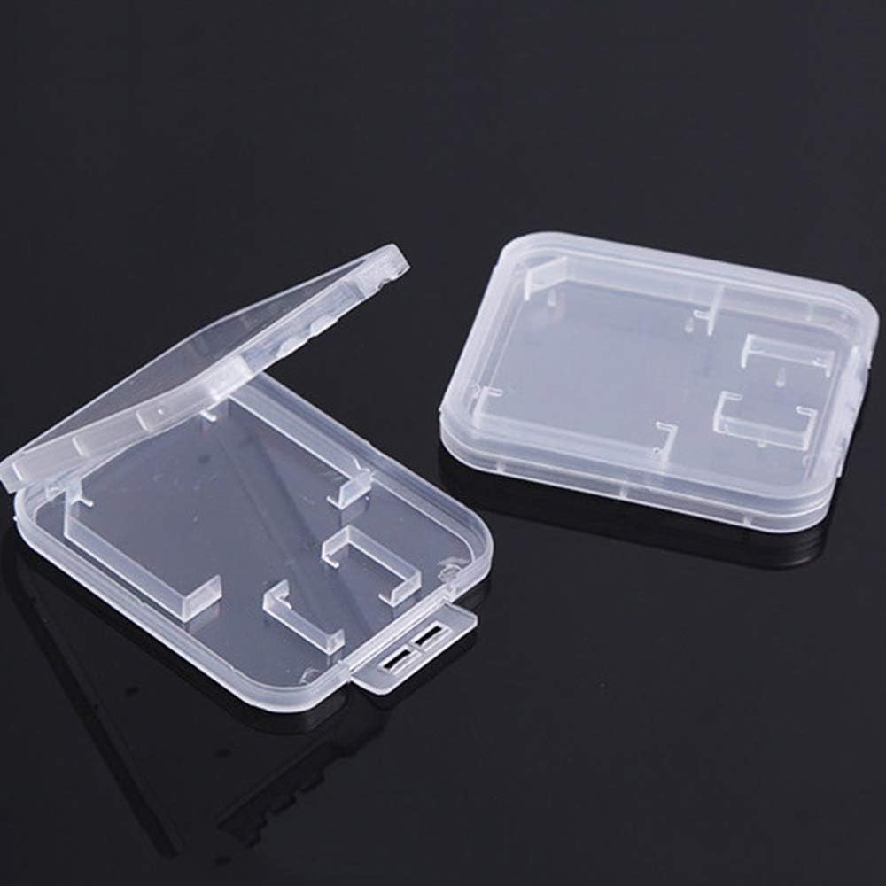 Clear Plastic Memory Card Case Compatible with SD SDHC SDXC Micro SD T-Flash ...