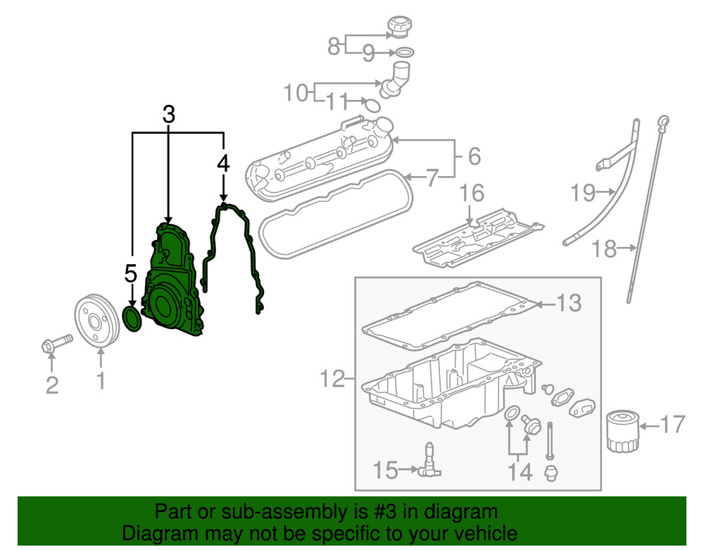 Genuine GM Front Cover 12633908