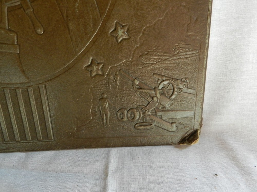 Vintage WW2 Era Scrapbook, Uncle Sam, Plane, Eagle, Ship, Cannon