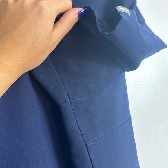 Figs Casma Three-Pocket Scrub Top Navy Blue Size Large