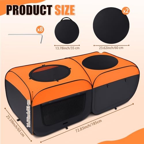 LemonRoad 73 Inch Large Chicken Brooder Box for Chick Starter Kit, Holds up to