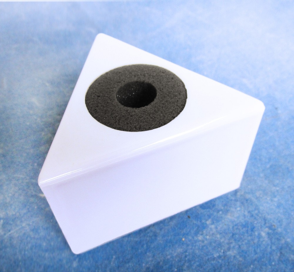 White Microphone Flag Triangle Mic Cube -  NEW