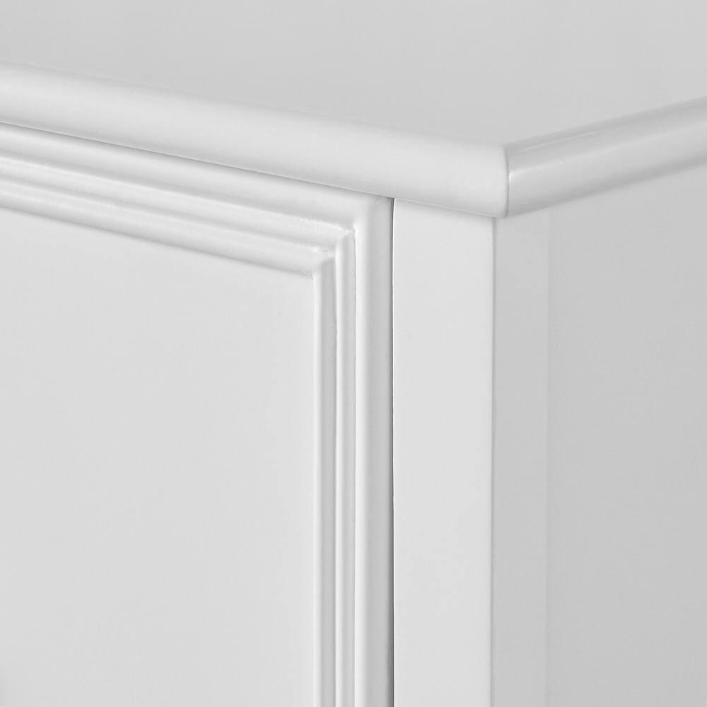 Bradstone 3 Drawer White File Vertical Cabinet Solid Wood Frame Office Organizer