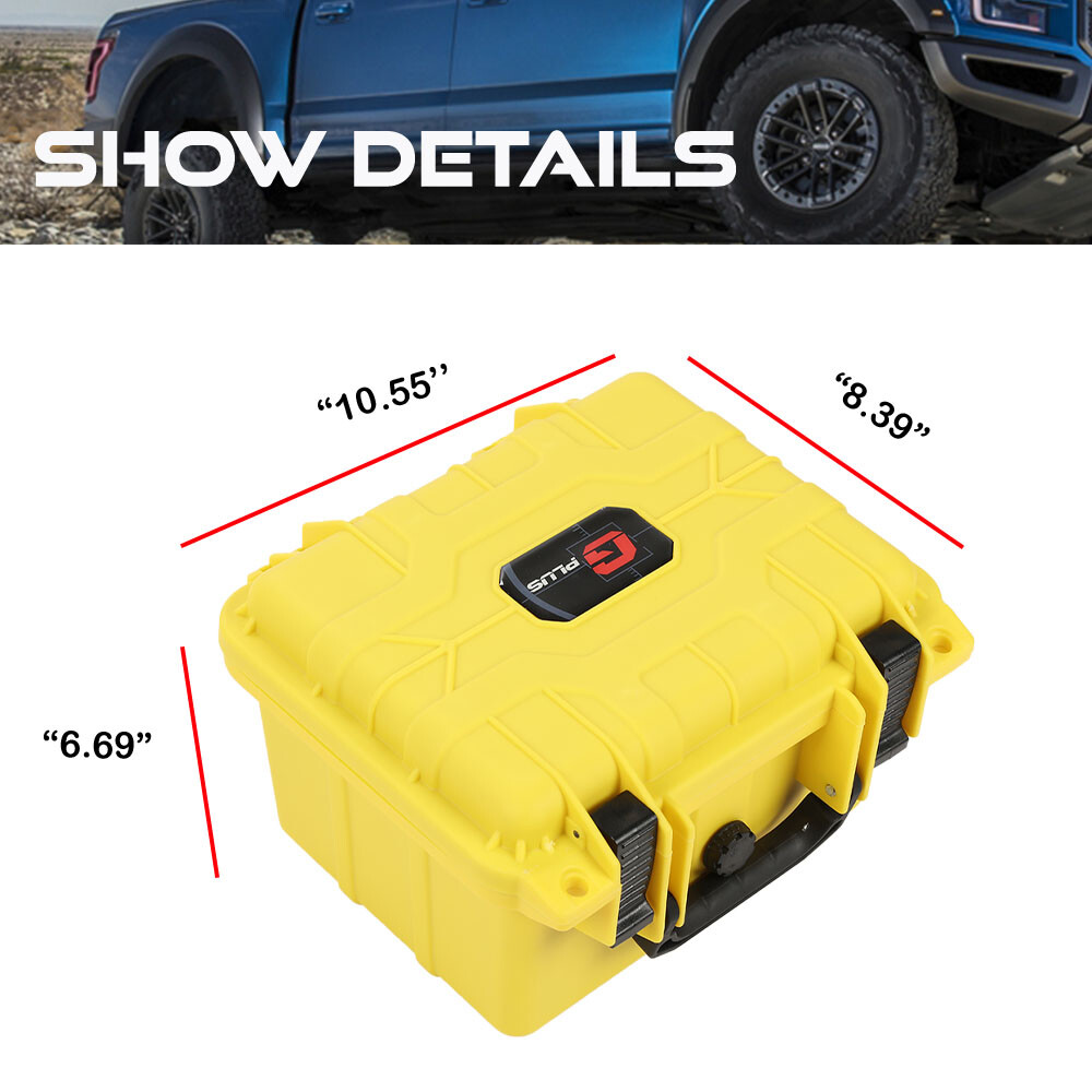 Waterproof Graded Card Storage Box Deep Travel Case Slab Holder&Protector Yellow