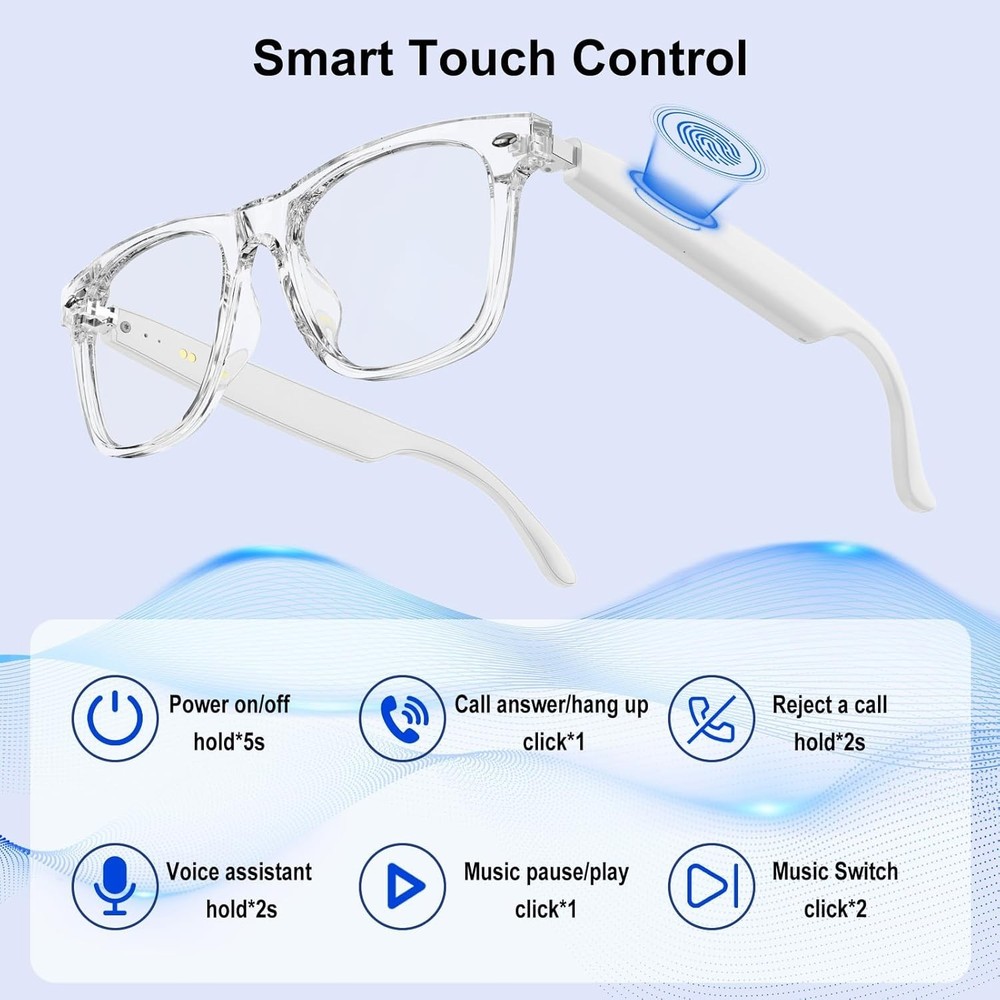AI Glasses for 165 Languages, Music Function & Automatic Lens Adjustment
