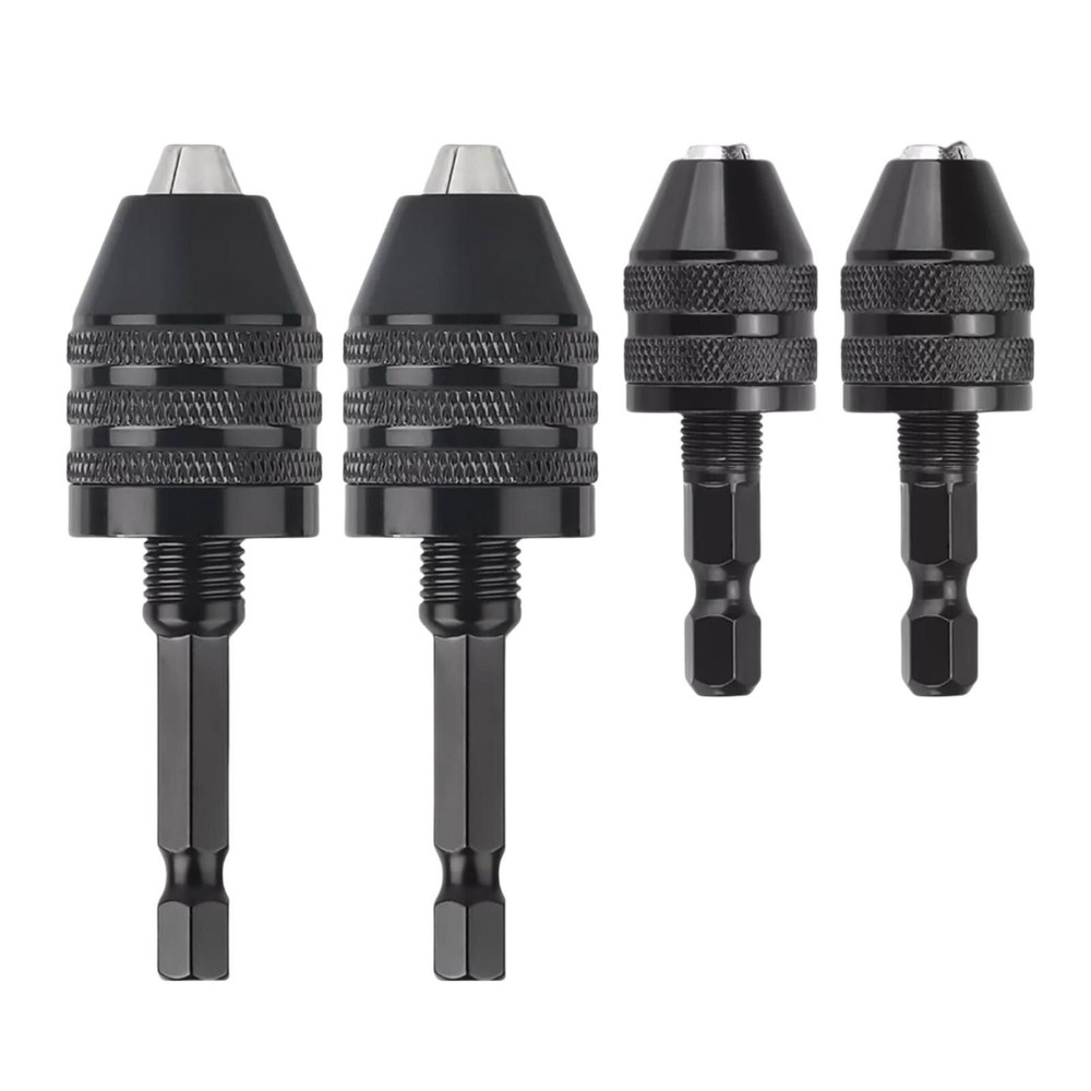 4Pcs 1/4-inch hex shank Versatile Conversion Drill chuck suitable for drills
