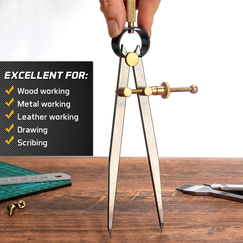 Adjustable Lockable Spring Wing Divider Calipers - 6 8 Drafting Tools