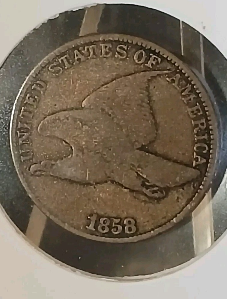 1858 Flying Eagle Cent LARGE Letter L/L