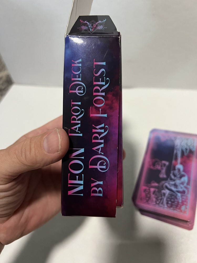 Neon Tarot Decks Set Fortune Telling Dark Forest