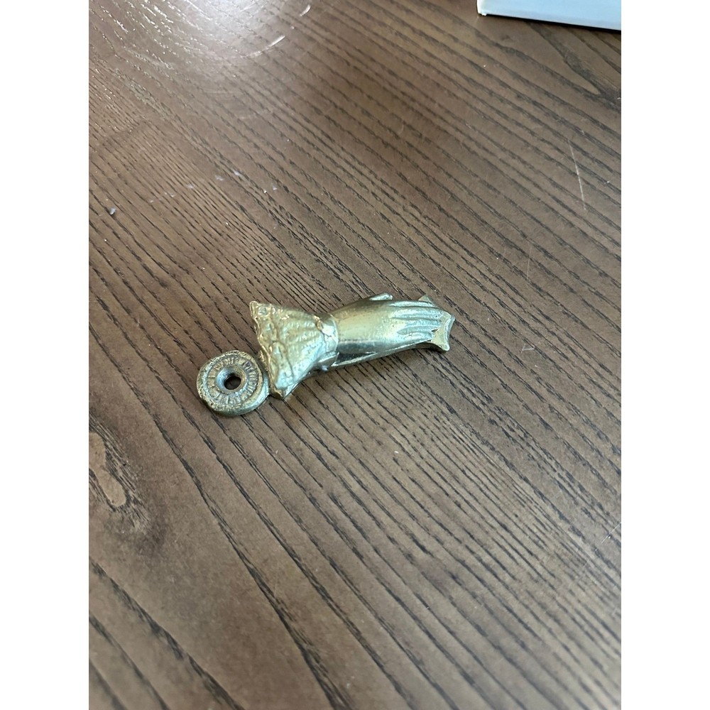 Vintage Brass Hand Note Clip