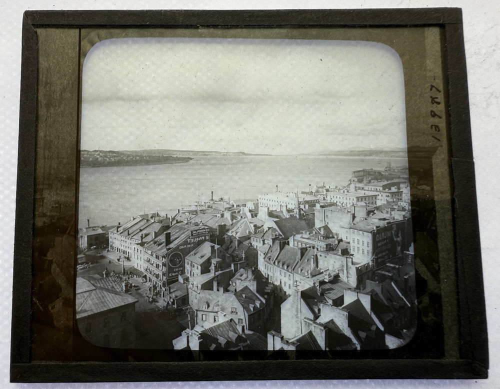 KEYSTONE MAGIC LANTERN SLIDE 264 VIEW FROM DUFFERIN TERRACE QUEBEC CANADA 1920s