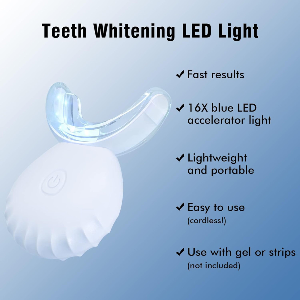 Teeth Whitening Light,10X More Powerful Blue Led Light Connected with USB, Non-B