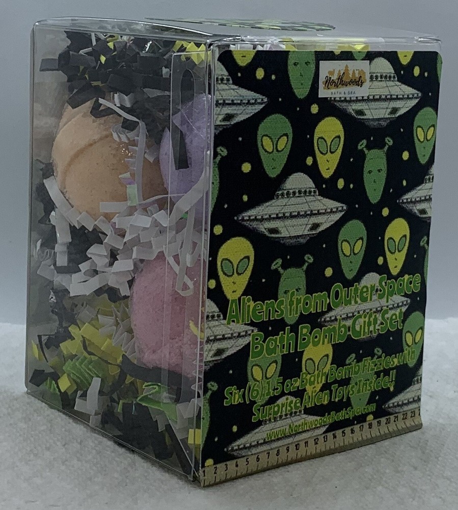 Aliens from Outer Space 6-pack Mini Bath Bomb Gift Set for Kids