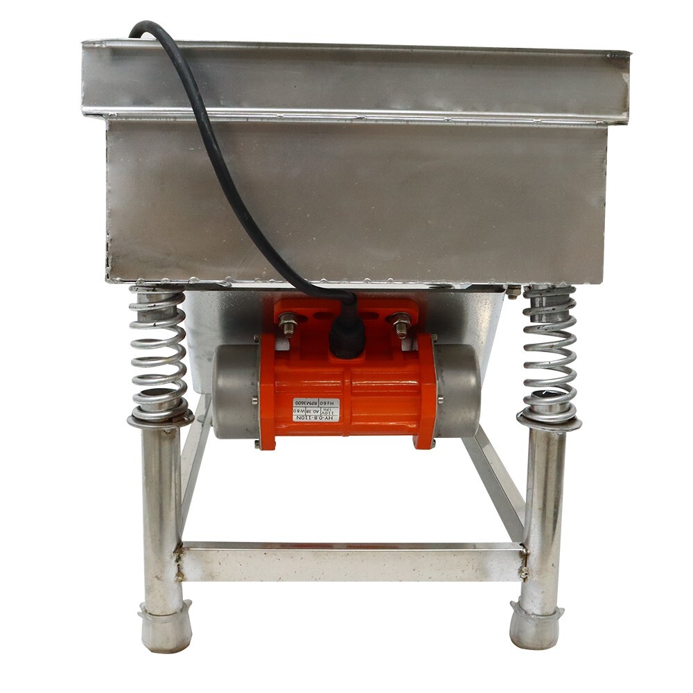 Electric Linear Sifter Vibrating Screen Shaker 5mm Screen 110V One Motor 1 Layer