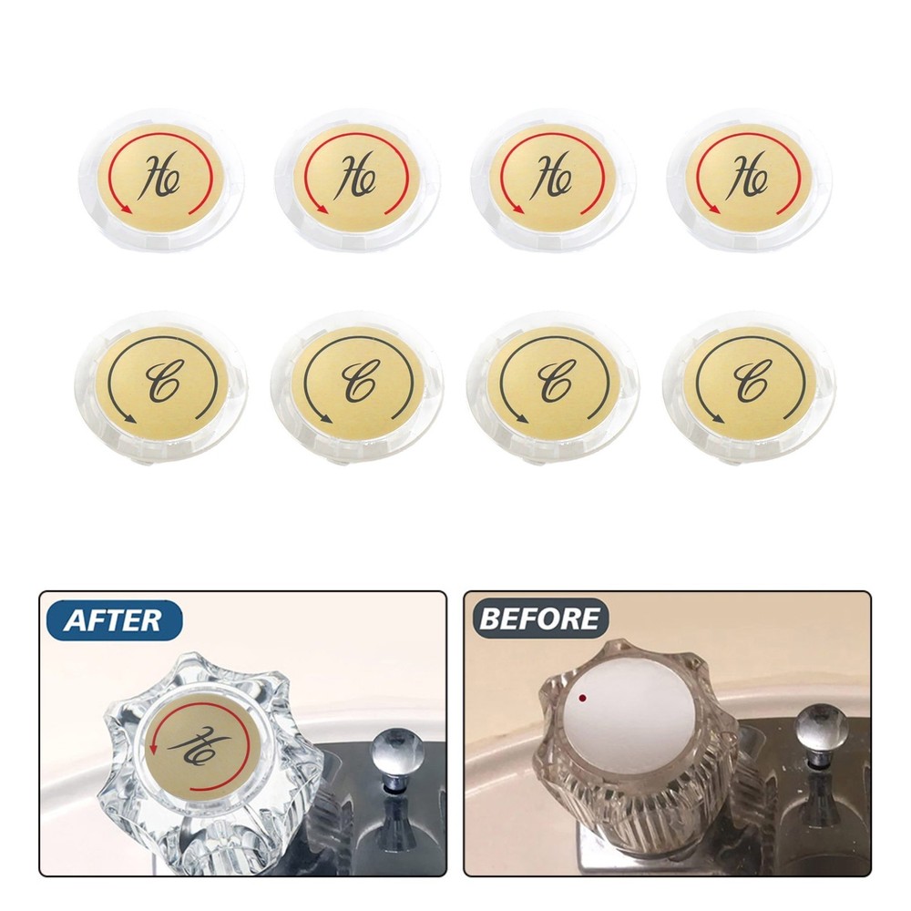 Replacement Faucet Index Button Set for Standard Double Handle Faucets