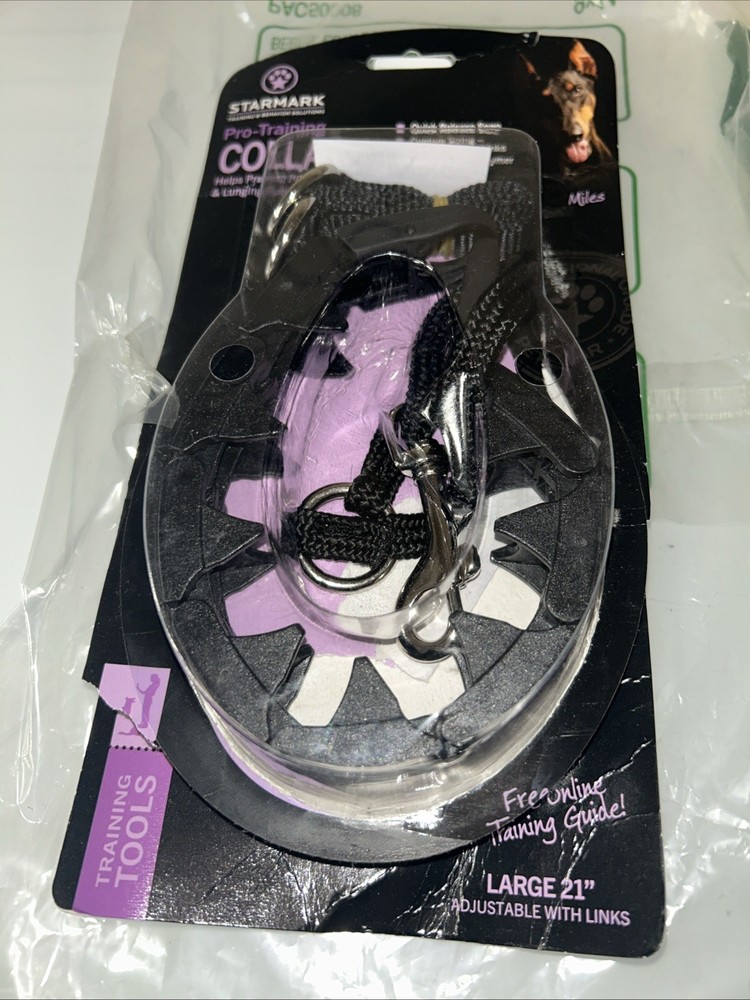 STARMARK Adjustable Pro Training Collar Large 21" Black. Open Box. /1R