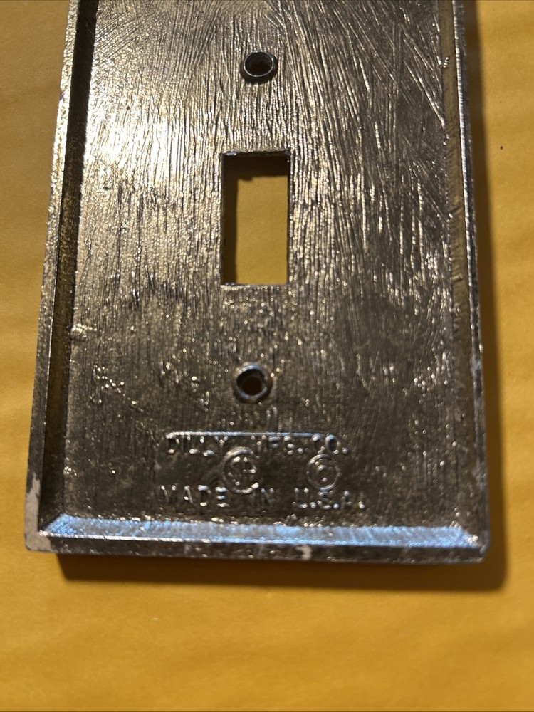 Vintage Dilly Brass Plated Light Switch Plate
