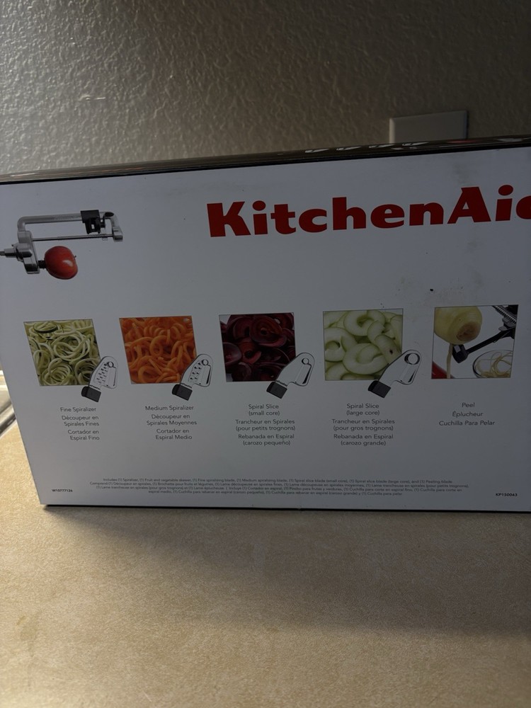 KitchenAid KSM1APC Spiralizer Attachment Peel Core Slice for Stand Mixer