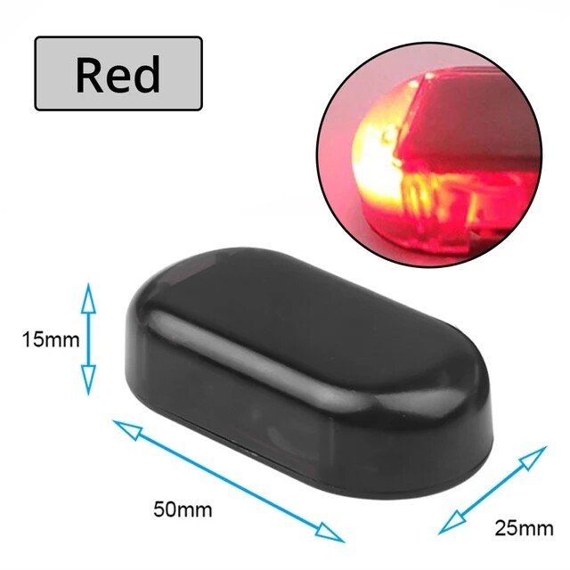 2× Car Alarm Warning Solar Flash LED Light Fake Security System Anti-theft Signa