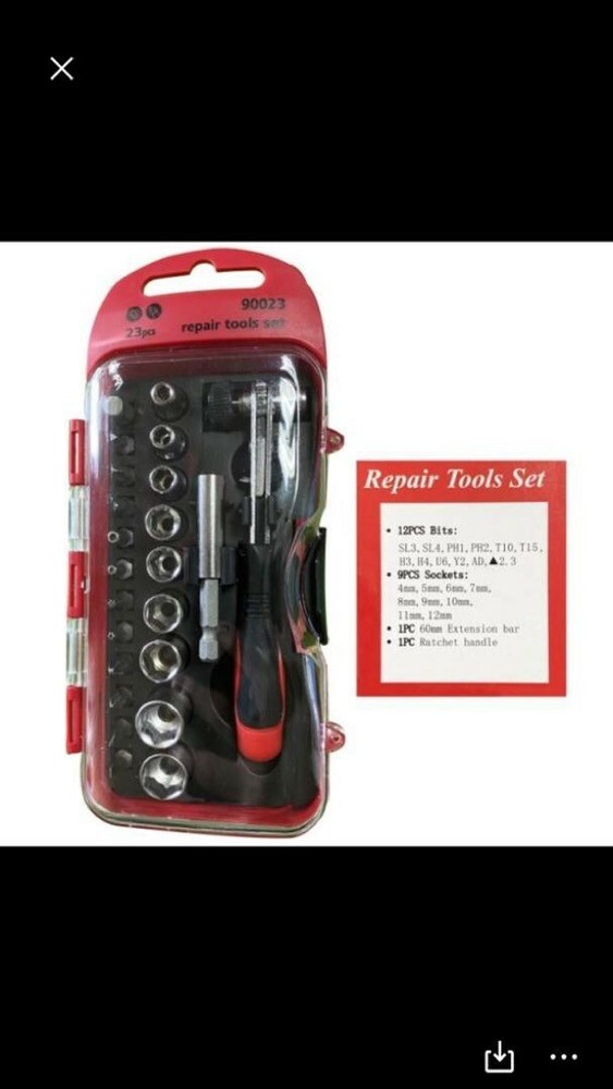 23 pieces essential tools