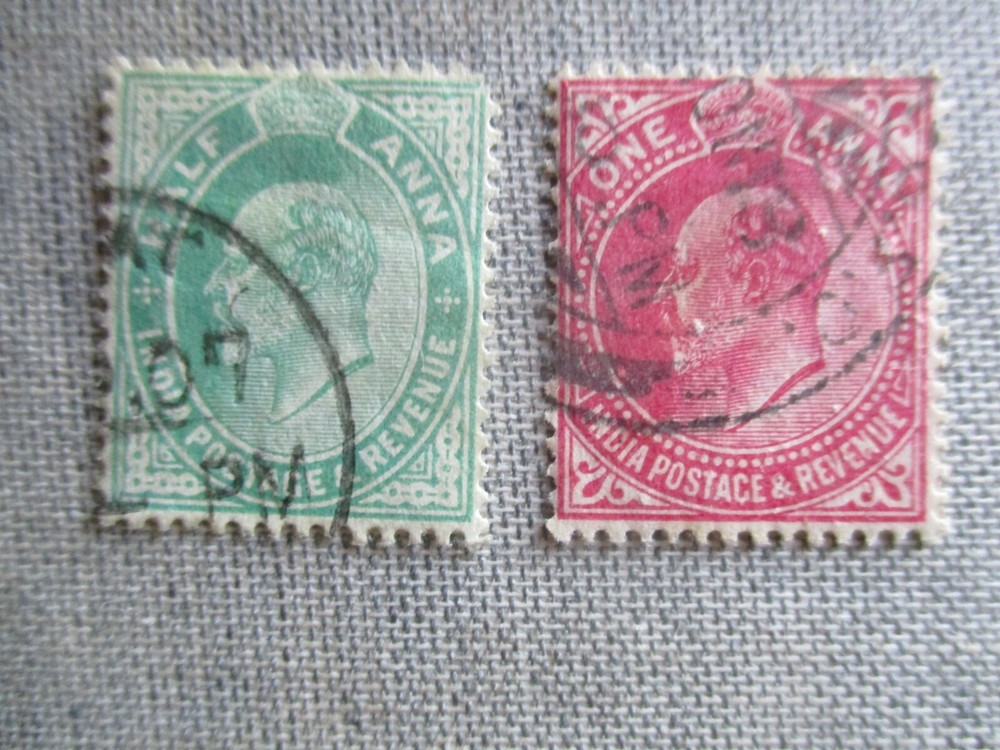 India, Scott#78-79, used