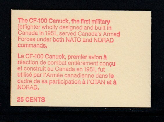 CANADA CF-100 Canuck (586a) MNH booklet