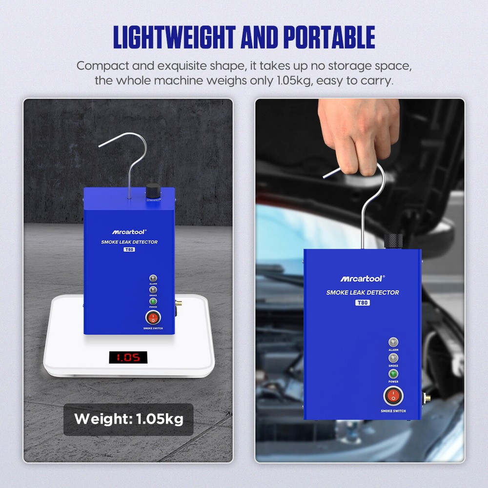 EVAP Smoke Machine Vacuum Diagnostic Tester Car Pipe System Leak Detection Tool