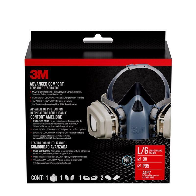 3M P95 Half Face Respirator Valved Blue