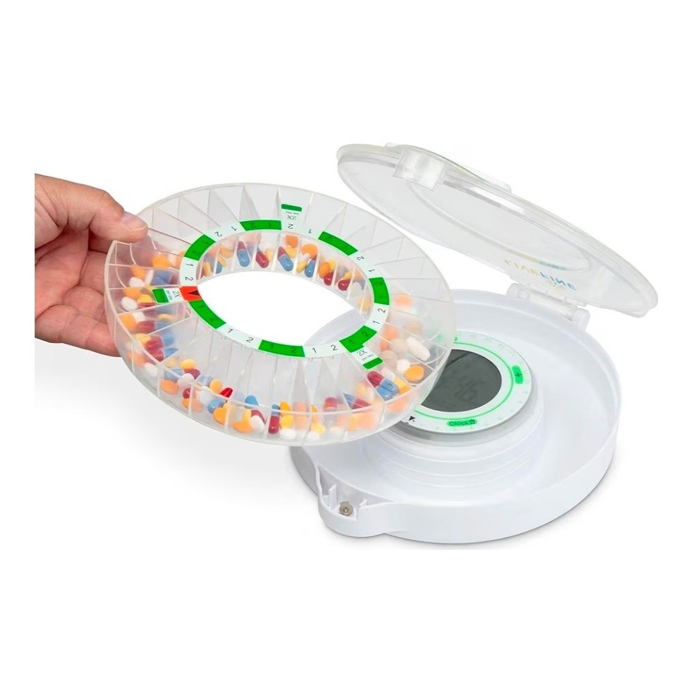 LiveFine Automatic Pill Dispenser with Alarms and Locking Lid