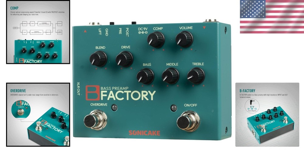 Bass Pedal with Overdrive & Compression Effects